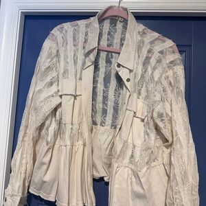 POL Cream Lace Women’s light Jacket - Size M - Lace - worn once